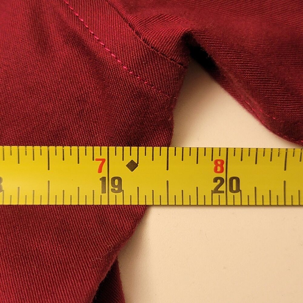 Perry Ellis Portfolio Shirt Men's M Slim Fit Red Button Down Classic Party Work - Picture 7 of 7